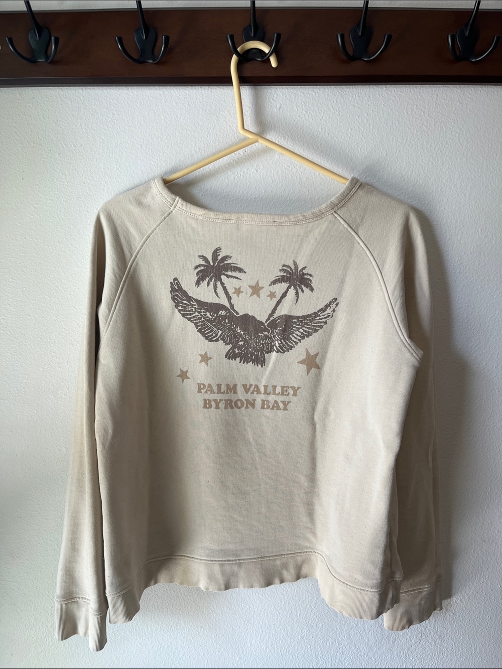 Spell 🦋⭐️ Electric Moon Sloppy Joe sweatshirt in Tapioca sz Small GUC - Picture 4 of 7
